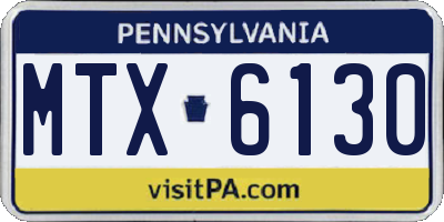 PA license plate MTX6130