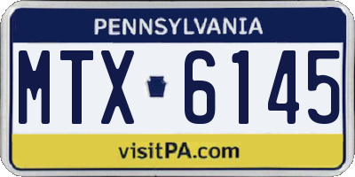 PA license plate MTX6145
