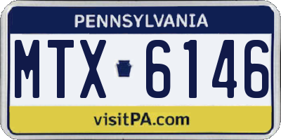 PA license plate MTX6146