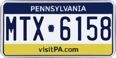 PA license plate MTX6158