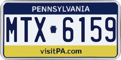 PA license plate MTX6159