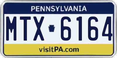 PA license plate MTX6164