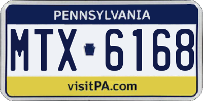 PA license plate MTX6168