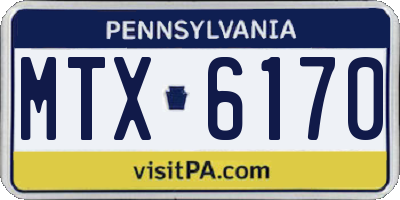 PA license plate MTX6170