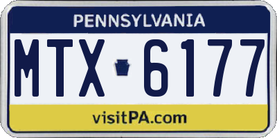 PA license plate MTX6177
