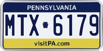 PA license plate MTX6179