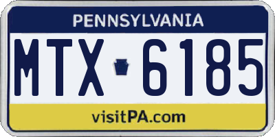 PA license plate MTX6185
