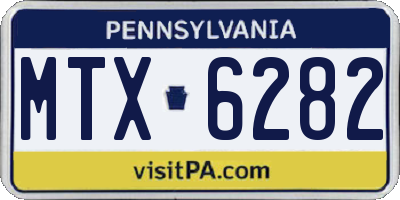 PA license plate MTX6282