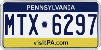 PA license plate MTX6297