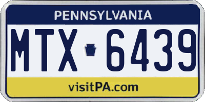 PA license plate MTX6439