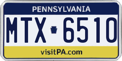 PA license plate MTX6510