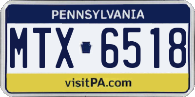 PA license plate MTX6518