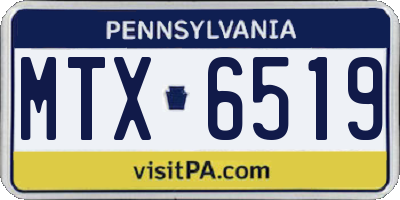 PA license plate MTX6519