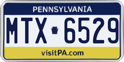 PA license plate MTX6529