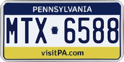 PA license plate MTX6588