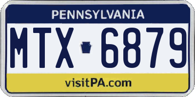 PA license plate MTX6879