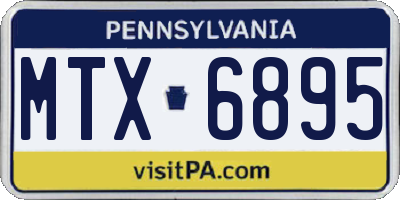 PA license plate MTX6895