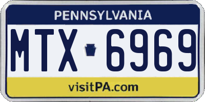 PA license plate MTX6969