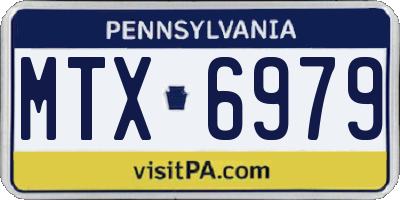 PA license plate MTX6979