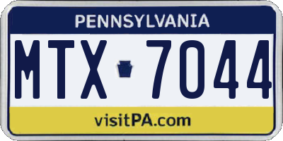 PA license plate MTX7044