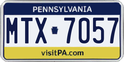 PA license plate MTX7057