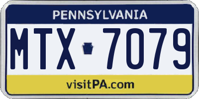 PA license plate MTX7079