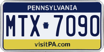 PA license plate MTX7090