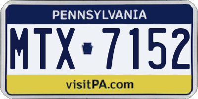 PA license plate MTX7152