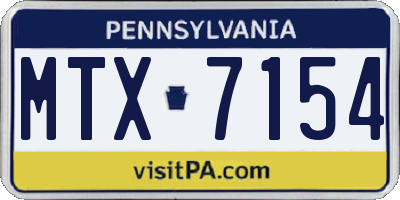 PA license plate MTX7154