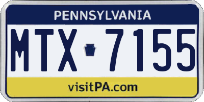 PA license plate MTX7155