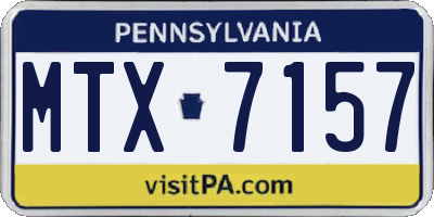 PA license plate MTX7157