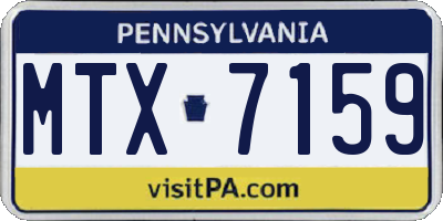 PA license plate MTX7159
