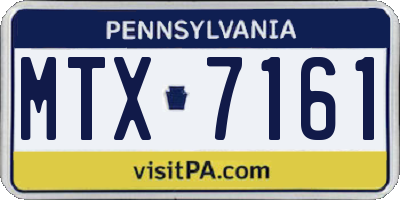 PA license plate MTX7161
