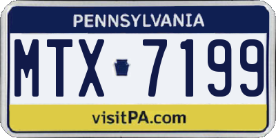 PA license plate MTX7199