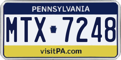 PA license plate MTX7248