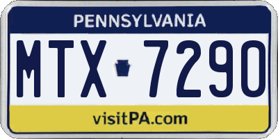 PA license plate MTX7290