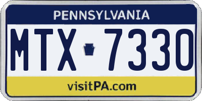 PA license plate MTX7330