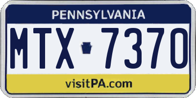 PA license plate MTX7370