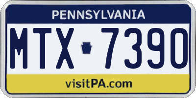 PA license plate MTX7390
