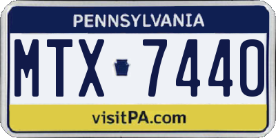 PA license plate MTX7440