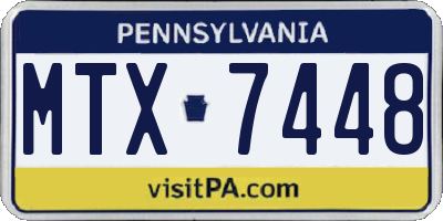 PA license plate MTX7448