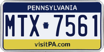 PA license plate MTX7561