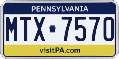 PA license plate MTX7570