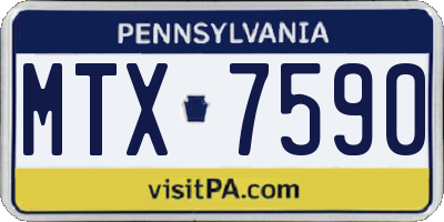 PA license plate MTX7590