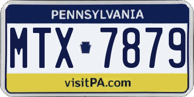 PA license plate MTX7879