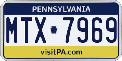 PA license plate MTX7969