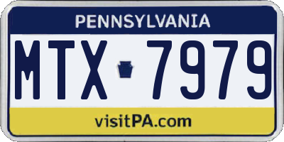 PA license plate MTX7979