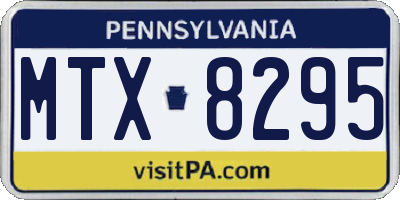 PA license plate MTX8295