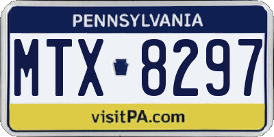 PA license plate MTX8297