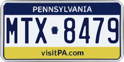 PA license plate MTX8479